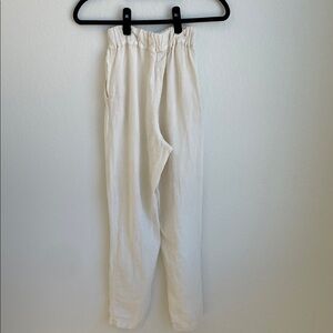 LEN OK • Off White Linen Pants • XS